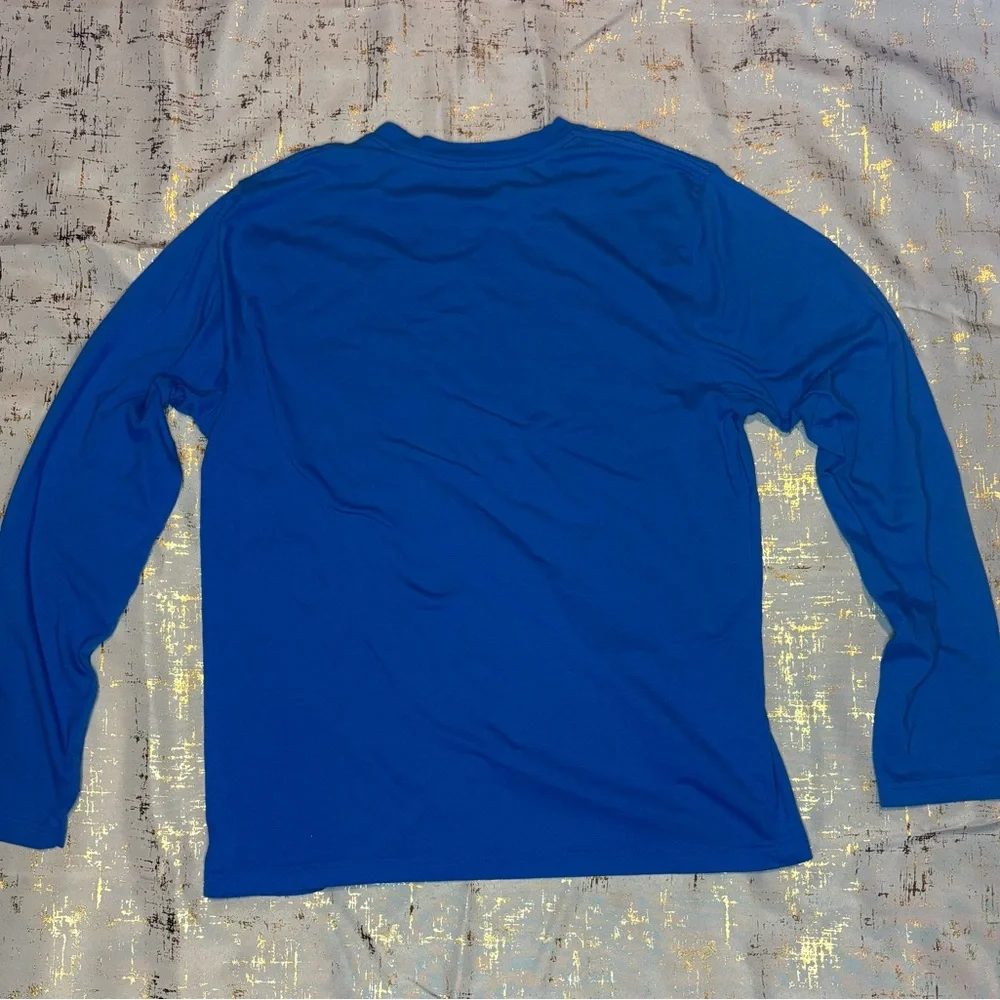 Men's Michael Kors Vibrant Blue Long Sleeve Tee - Picture 2 of 3